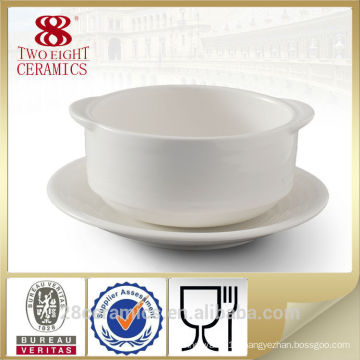 Wholesale hand ceramic china tableware, soup cup with handle